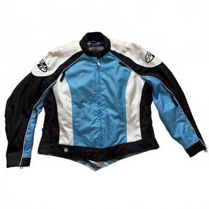 Joe Rocket Lotus Motorcycle Jacket Ventilated Nylon Blue Women's Size XL
